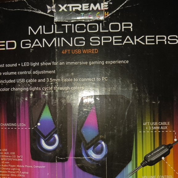 Multicolor Gaming Speakers - Picture 1 of 2